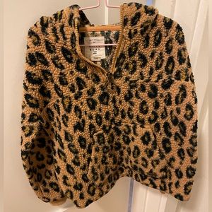 Kid’s billabong animal print pile fleece hoodie